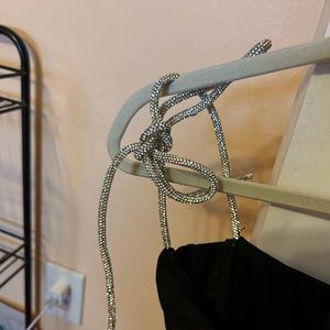 Sparkles black crop top